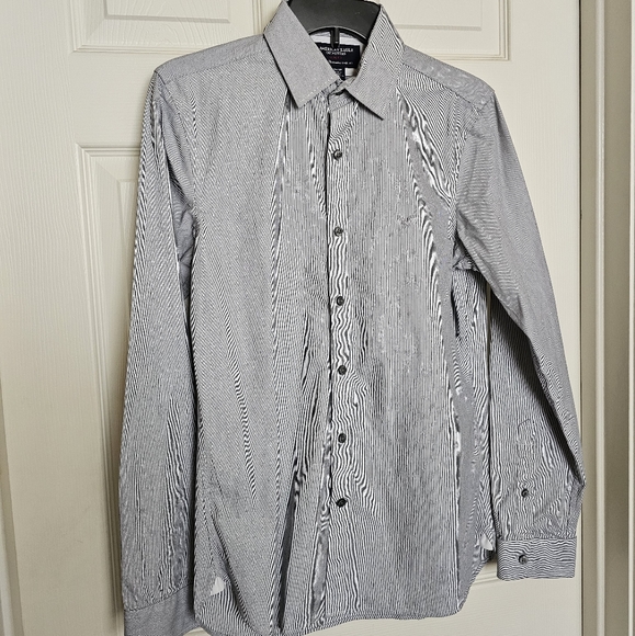 NWOT American Eagle Men's Pinstripe Button Down - Picture 2 of 5